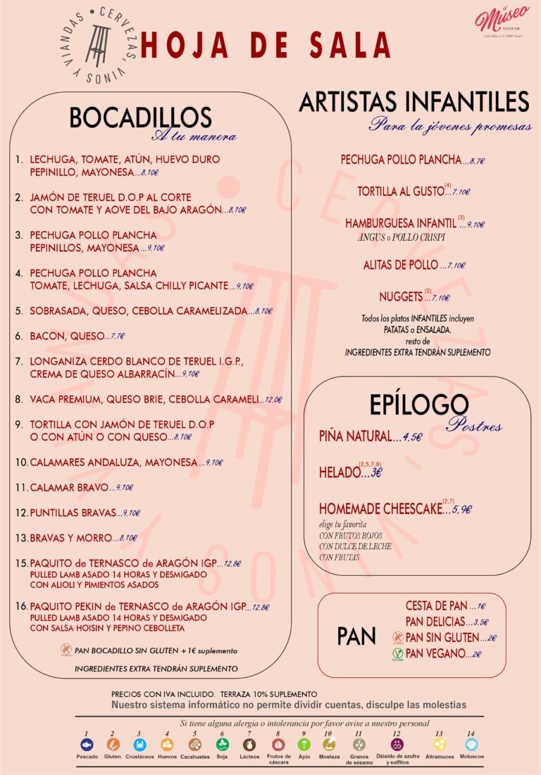 Bocadillos junio 2025 - El Museo