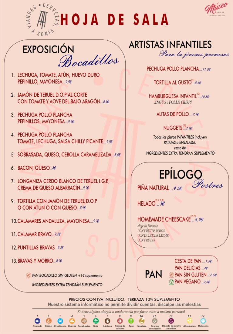 Bocadillos El Museo 2026