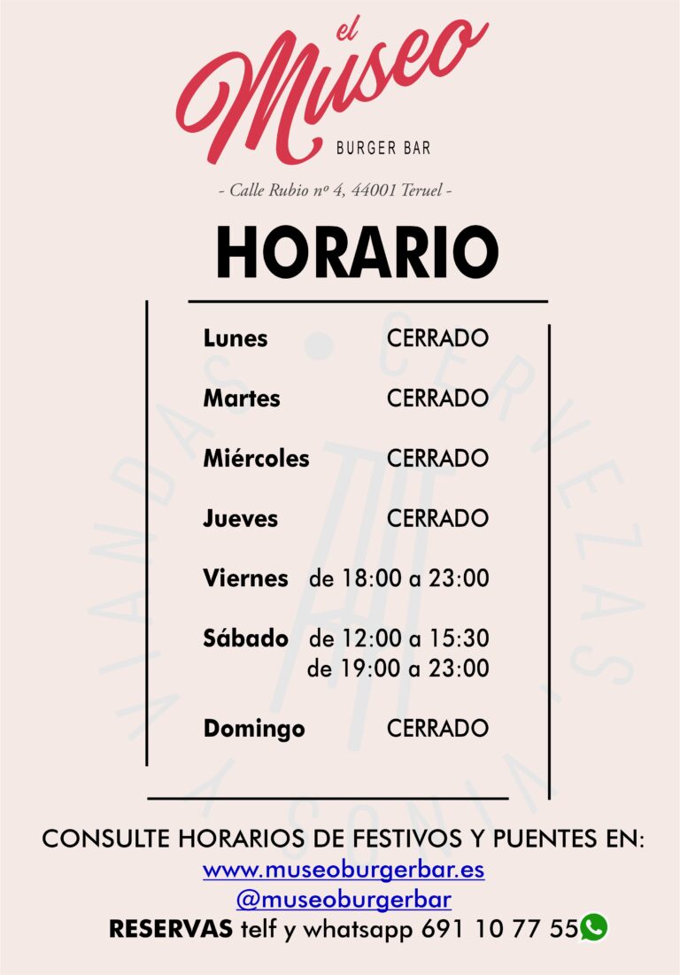 Horario desde 11 mayo de 2026