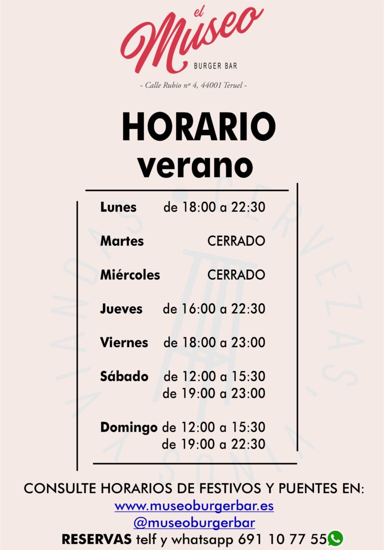 Horario despues de vaquillas 2026 - Museo